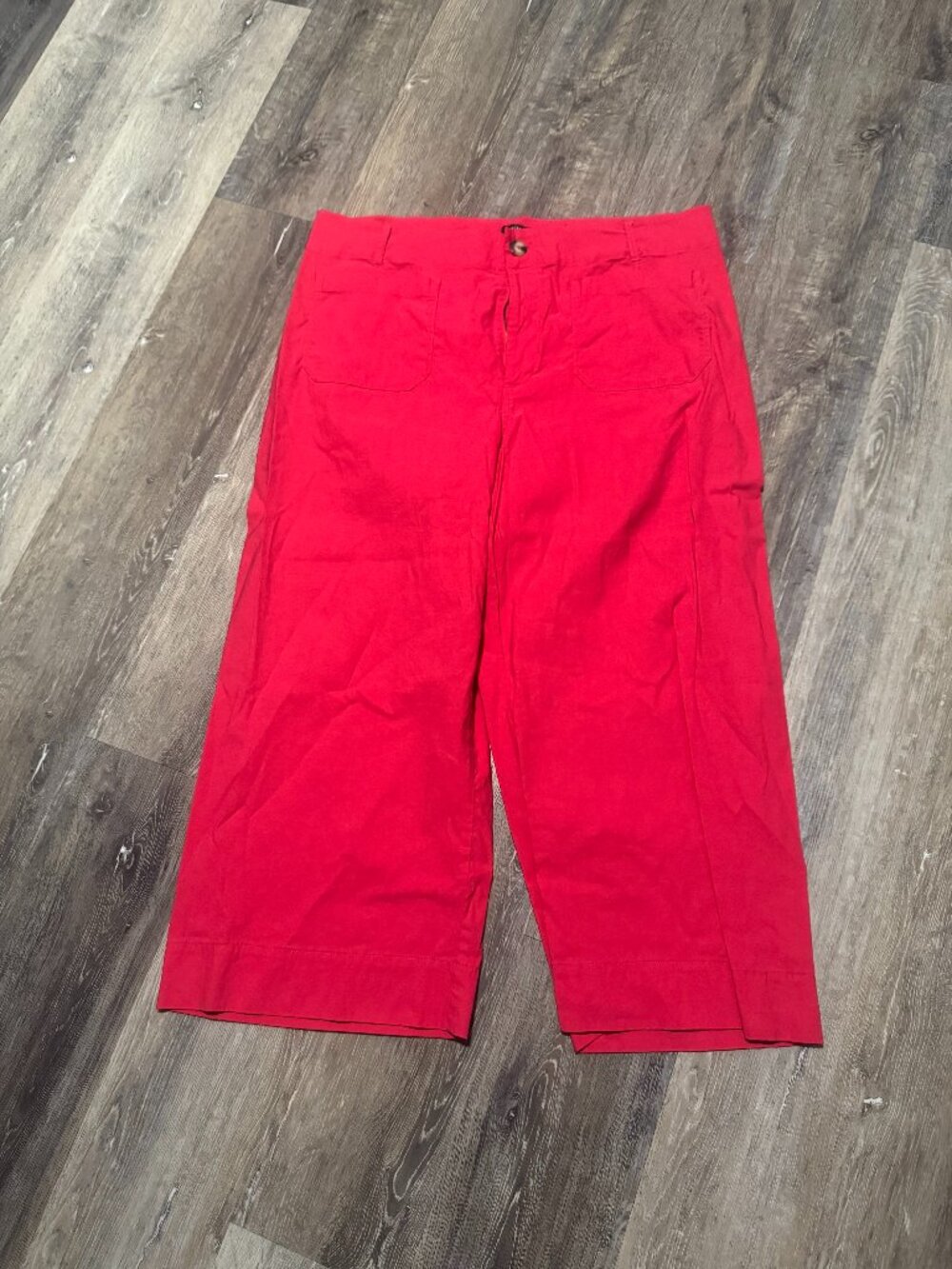 EUC PLUS SIZE 22W ANTHROPOLOGIE MAEVE GREEN CROPPED PANTS